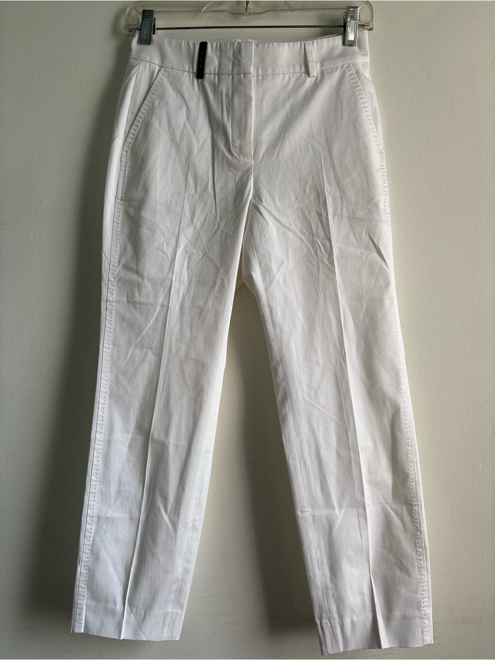 Peserico White Straight-Leg Chino Trousers